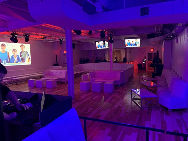 loft51 nyc screens on around dancefloor